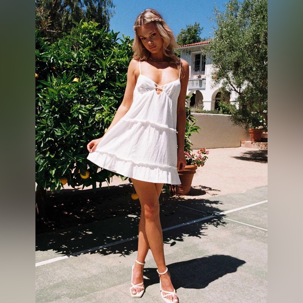 Princess Polly- COLSON MINI DRESS WHITE